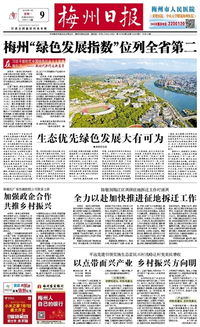 梅州绿色发展领跑全省，软件开发成新引擎